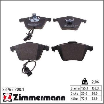 Remblokkenset 23763.200.1 Zimmermann, Verzenden, Nieuw