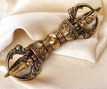 Brons – Ritueel tantrische scepter – Vajra (Dorje – )