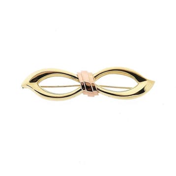 Bicolor gouden broche, Sieraden, Tassen en Uiterlijk, Broches, Ophalen of Verzenden, Gebruikt, Goud, Goud