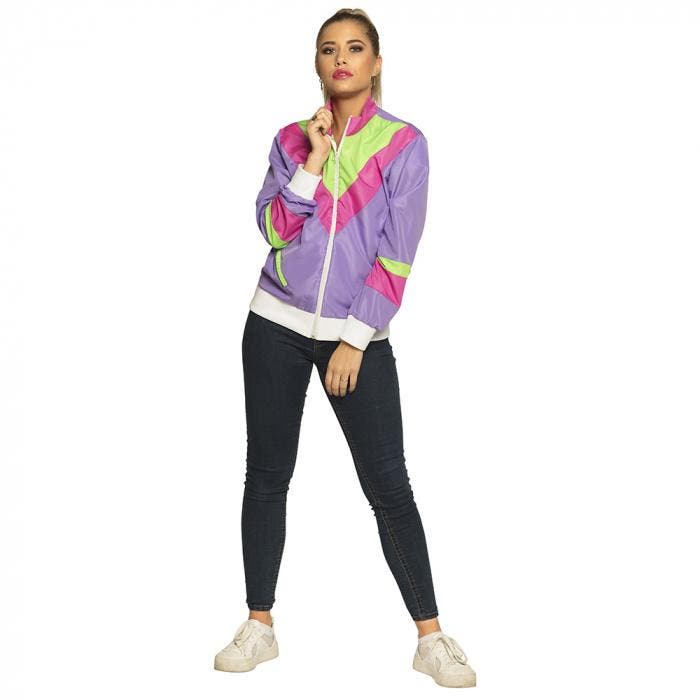 Fout Trainingsjasje Retro Dames Paars, Kleding | Dames, Carnavalskleding en Feestkleding, Nieuw, Ophalen of Verzenden