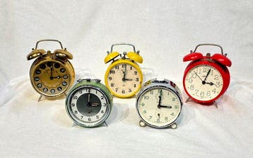 Klok (5) - Diversi marchi - Vintage Staal - 1960-1970 - Set