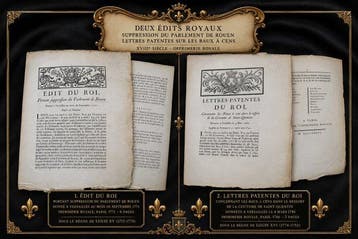 Règne Louis XVI (1774-1792) Versailles. - 1 Lettres patentes