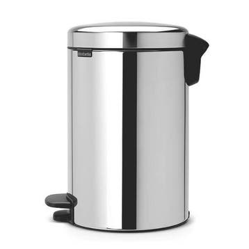 Newlcon Pedaalemmer - 12 liter Zinken inzetemmer - Wit, Verzenden, Nieuw