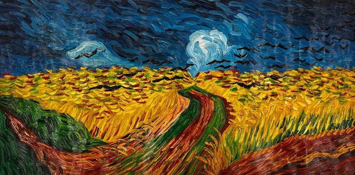 Korenveld met Kraaien - Van Gogh, Huis en Inrichting, Woonaccessoires | Schilderijen, Tekeningen en Foto's, Nieuw, Ophalen of Verzenden