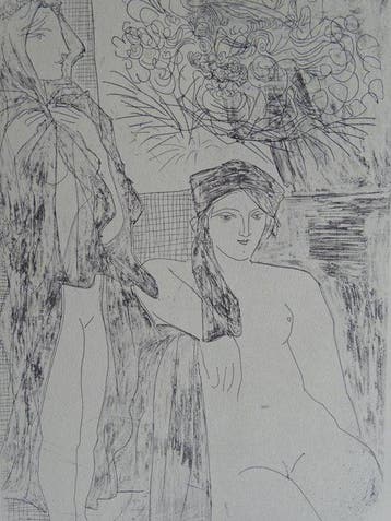 Pablo Picasso (1881-1973) - Suite Vollard - La mujer del, Antiek en Kunst