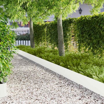 vidaXL Gazonrand 10 st 100 x 18 cm Staal Wit, Verzenden, Nieuw