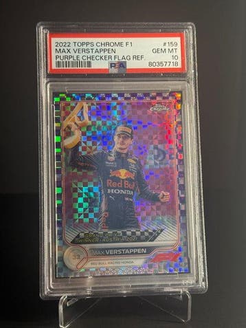 2022 Topps Chrome Max Verstappen #159 Parallel card - PSA 10, Verzamelen, Nieuw