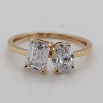 Zonder minimumprijs - Ring - 14 karaat Geel goud - 2.02ct., Nieuw
