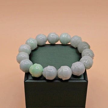 NGTC-gecertificeerde Grade-A Jadeiet Cabbage-Carving, Verzamelen, Mineralen en Fossielen