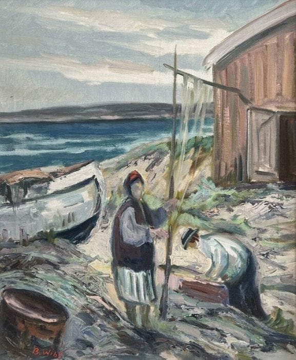 Europese school (XX) - “Echoes of the Tides”, Antiek en Kunst, Kunst | Schilderijen | Klassiek