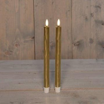 Ledkaars 3d flame candle goud annas collection d 2,5 h 23, Ophalen of Verzenden, Nieuw
