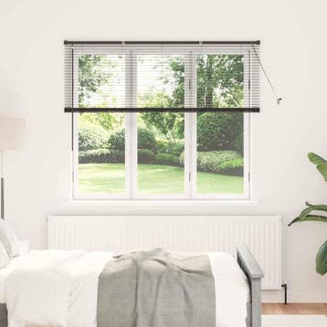 vidaXL Venetiaanse jaloezie Zwart 130 x 155 cm 25 mm, Huis en Inrichting, Verzenden, Nieuw, Zwart
