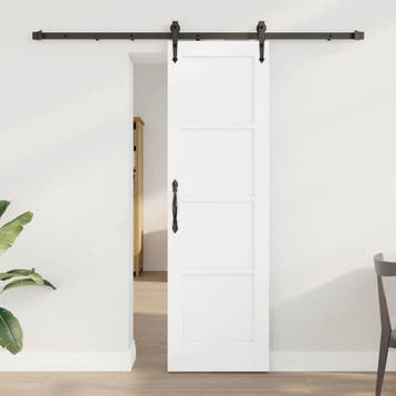 vidaXL Schuifdeur ORKDAL 61 x 198,5 cm Bewerkt hout Wit en, Verzenden, Nieuw