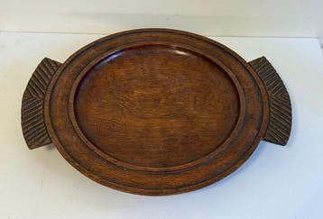 Dienblad - Hout - Art-deco-stijl houten tra, Antiek en Kunst