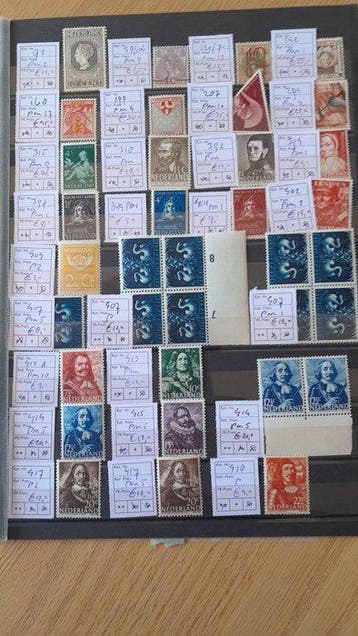 Nederland 1913/1964 - Verzameling plaatfouten postfris en, Gestempeld