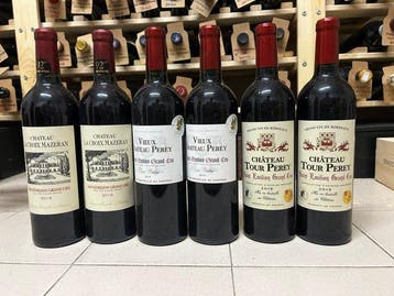2019 x 2 Chateau La Croix Mazeran x 2 Vieux Chateau Perey &, Nieuw
