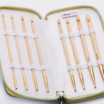 KnitPro Bamboo Afghaans Tunische Haaknaalden (verwisselbaa, Hobby en Vrije tijd, Breien en Haken, Ophalen of Verzenden, Nieuw
