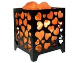 Zoutlamp - Himalaya Zoutstenen - Metalen Korfje - Hartjes, Ophalen of Verzenden