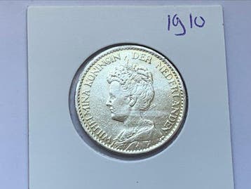 Nederland. Wilhelmina. 1 Gulden 1910, Postzegels en Munten, Munten | Nederland