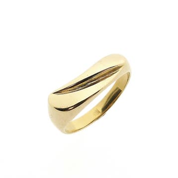 Vintage gouden ring, 18 tot 19, Gebruikt, Ophalen of Verzenden, Dame of Heer