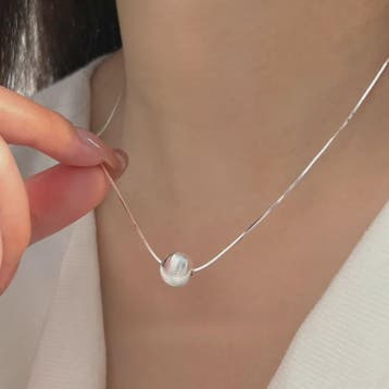 Eenvoudige 925 Sterling Zilveren Ketting met Kralen Hanger -, Sieraden, Tassen en Uiterlijk, Kettingen, Verzenden, Nieuw