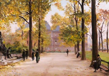 Henri Loubat (1855-1926) - Paris, the Luxembourg garden,, Antiek en Kunst