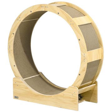 TRUUSK Kattenlooprad 91 cm - Met Rem en Krabplank - Voor Gez, Verzenden, Nieuw