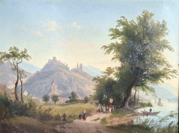 British school (XIX), signed Tergo Roberts - View of, Antiek en Kunst