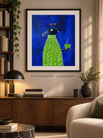 Tetiana Zaitseva - (No Reserve) Acrylic Painting Sheep no