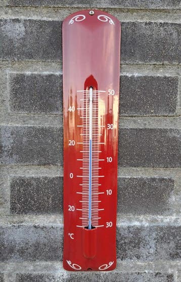 Thermometer deco rood, Verzenden, Nieuw