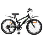 vidaXL Kinderfiets 20 Inch 6-Speed voor 6-11 jaar oud Zwart, Fietsen en Brommers, Verzenden, Nieuw