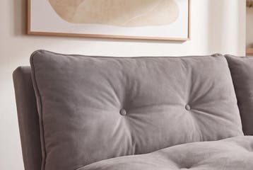 Slaapbank COCOONING 190cm 3-zits chenille beige - 48474, Ophalen of Verzenden, Nieuw