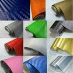 AUTOFOLIE FOLIE CAR WRAP WRAPFOLIE MAT GLANS CARBON 3D NIEUW, Ophalen of Verzenden