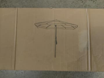 Horeca parasol Pure Home & Garden, Gastro Star 400, taupe, Tuin en Terras, Nieuw