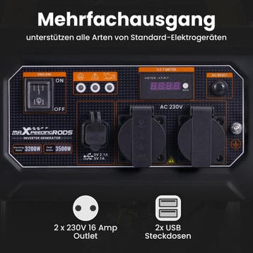 3500W (3200W) Aggregaat Inverter Generator Benzine 230V –., Verzenden, Nieuw