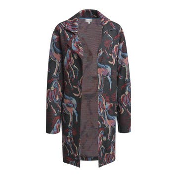 Milano Italy • lang zwart vest paard • S, Kleding | Dames, Verzenden, Zwart, Maat 36 (S), Milano Italy