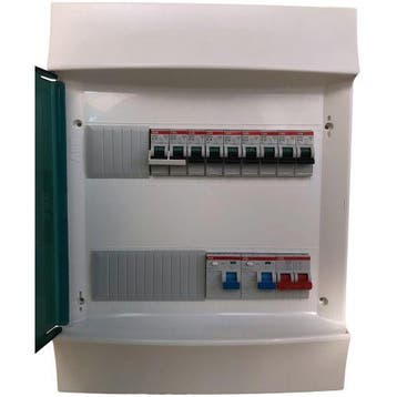 ABB groepenkast IP41 7 groepen, 2 aardlekschakelaars, 1, Ophalen of Verzenden, Nieuw