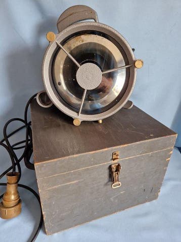 IBAK maritiem zoeklicht of inspectielamp - S200 - Messing,, Antiek en Kunst
