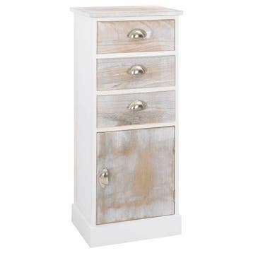 vidaXL Bijzetkast 38x28x86 cm paulowniahout, Verzenden, Nieuw