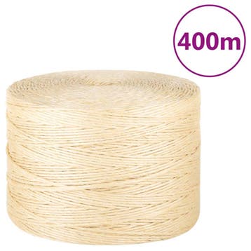 vidaXL Touw 3 mm 400 m 100% sisal, Verzenden, Nieuw