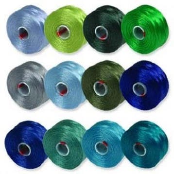 12 x S-LON Rijggaren D ca. 70 meter 0,11mm - Mix 2A, Ophalen of Verzenden, Nieuw, Kraal
