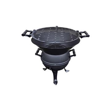 Barbecue - Grill - Gietijzer - Staal - Handgrepen - Ø 35, Ophalen of Verzenden, Nieuw