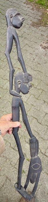 Asmat dubbele figuur, Papoea, tweede helft van de 20e eeuw -, Antiek en Kunst