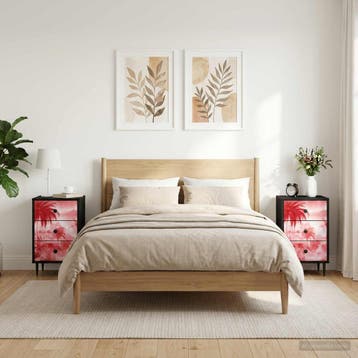 vidaXL Nachtkastje AACHEN 2 st Zwart eiken 36 x 33 x 61 cm, Minder dan 45 cm, Verzenden, Nieuw, 55 tot 70 cm