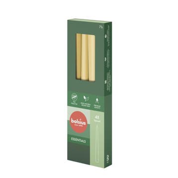 Gotische Kaarsen Oat Beige - 4 Stuks, Nieuw