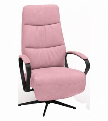Relaxfauteuil Hitzum - relaxfauteuils - Roze, Nieuw, Stof