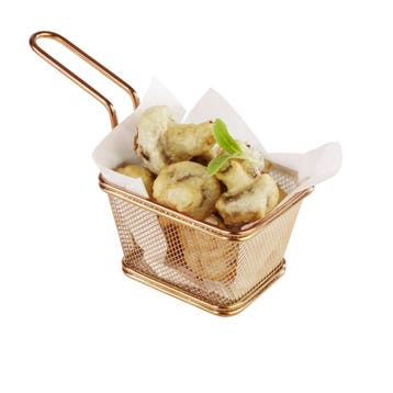 GGM Gastro | (6 stuks) Frietmandje SNACKHOLDER - RVS - met 1, Verzenden, Nieuw, Kop(pen) en/of Schotel(s)