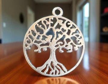 2 x Metalen Tree of Life bedels – 29 x 25 x 1,5 mm – oog, Ophalen of Verzenden, Nieuw, Bedel
