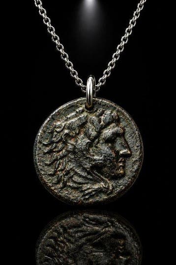 Zeldzaam Grieks Brons Replica van The Conqueror’s Talisman