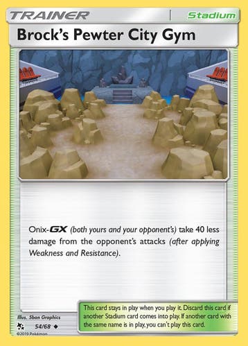 Brocks Pewter City Gym 54/68 Hidden Fates, Ophalen of Verzenden, Nieuw, Losse kaart, Foil